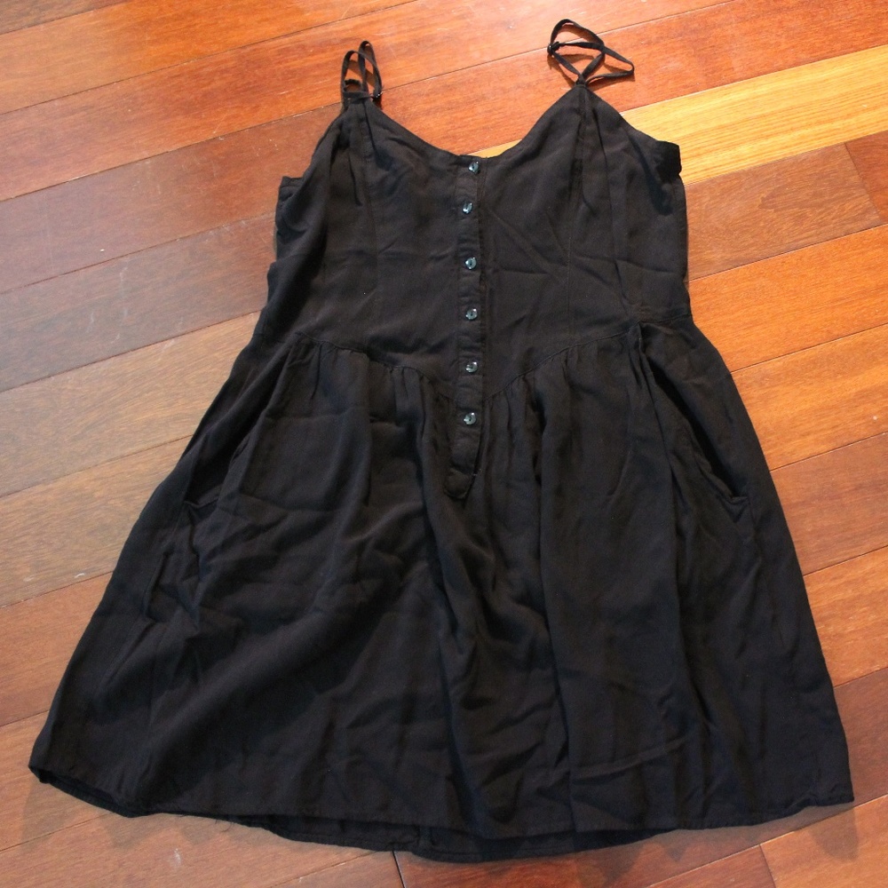 H&M Divided Black Button Dress